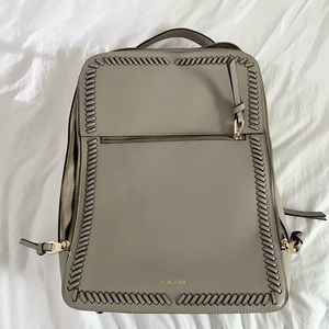 CalPak leather backpack with laptop sleeve